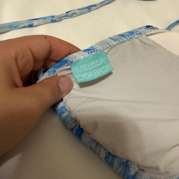 Melissa Odabash Cancun Waterfall Halterneck Bikini Set – Blue Tropical, - Picture 5 of 7